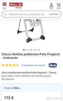Chicco Stolička jedálenská Polly Progres5 - Anthracite - 3