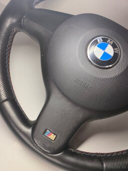 Športový kožený trojramenný volant BMW - 3