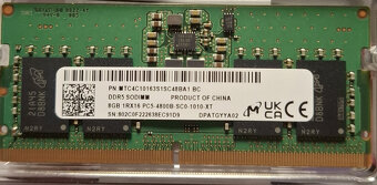 DDR5 SO-DIMM NB RAM 8GB,32GB operacna pamat - 3