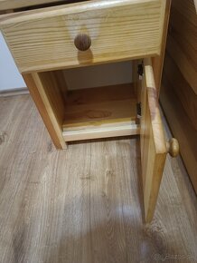 Posteľ s úložným priestorom borovica masiv+dva matrace j - 3