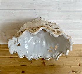 Starý romantický keramický stahovací lustr - 3