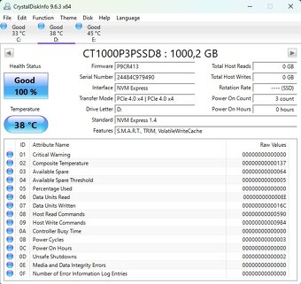Crucial P3 Plus 1TB, M.2 2280, NVMe - 3