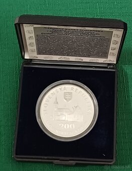 Strieborná pamätná minca 200Sk, 2004, Bardejov, proof - 3
