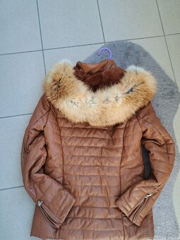 Bunda štýlová zimná s pravou kožušinou - 3