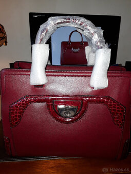 kufríková kabelka bordová cavalli class - nová - 3