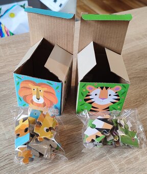 2ks puzzle krabičky Tiger a Lev - 3