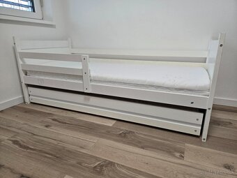 Biela detská posteľ s výsuvným lôžkom + matrac – 99 € - 3