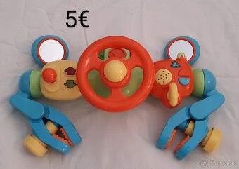 Hračky - tabuľa, pes, volant na kočiar, autosedačku - 3