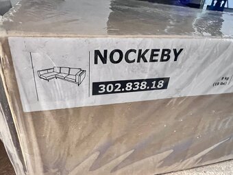 Poťahy na sedačku NOCKEBY - kremový, sivý tehlovy - 3