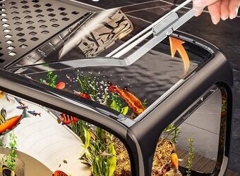 Akvárium moderné plastové čierne - 3