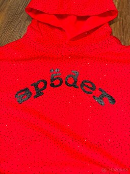 Sp5der spider spyder mikina cervena vvs diamantova diamond - 3