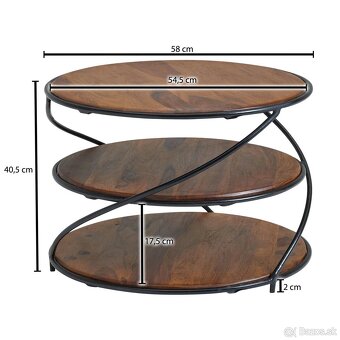 Konferenčný stolík 3 dielny palisander - 3