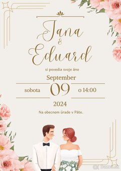 Grafika, svadobné oznámenia, promočné, narodeninové pozvánky - 3