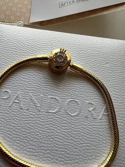 Pandora naramok zlatý veľkosť 18cm - 3