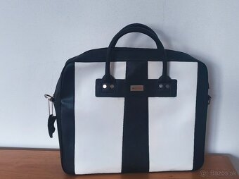Elegantná taška Dicota na 13,3“-15,6“ notebook, bielo-čierna - 3
