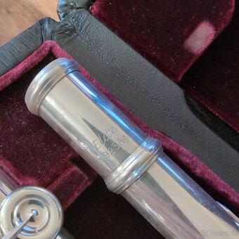 Ručne vyrobená flauta Lillian Burkart zo striebra 925Ag Elit - 3