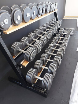 Profi pevné jednoruční činky 2 - 100kg NOVÉ - 3