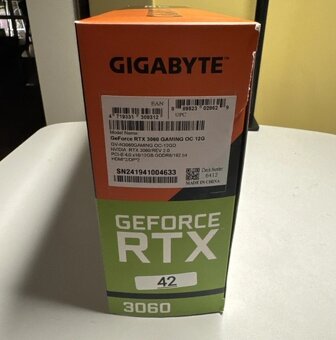 Nová grafická karta GIGABYTE GeForce RTX 3060 GAMING OC 12G - 3