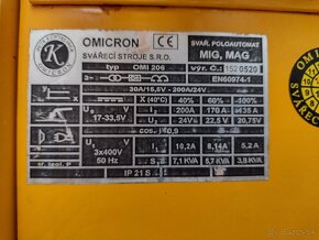 Zváračka CO2 Omicron OMI 206 Rezervované - 3
