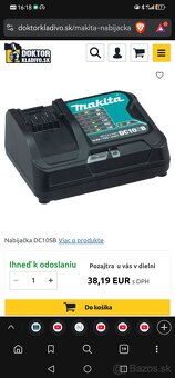 Makita kompresor + nabíjačka + akumulátor - 3