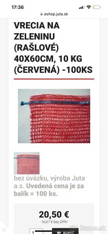 Vrecia / mechy (rašlové). Nové: 10 kg (100ks)+ 50 kg (100ks) - 3