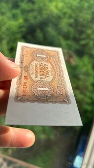 Bankovky ČSR 1 Kčs 1953 BP Neperforovaná UNC - 3