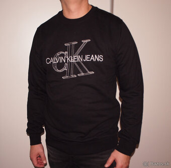 Calvin Klein jeans pánska mikina čierna 2 - 3