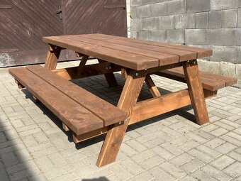 PIVNÝ SET , záhradné sedenie , drevené sedenie - 3