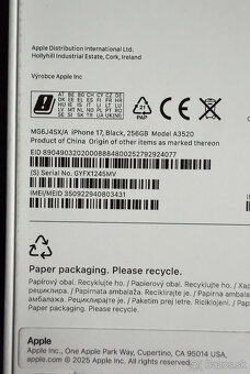 Apple iPhone 17 256GB nerozbalený Black - 3