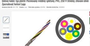 Tienený Viacjadrový Riadiaci Kábel LiHcH - 3