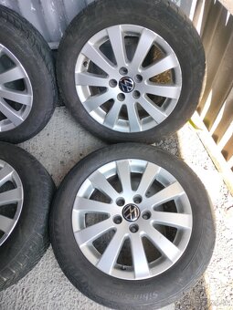 4ks alu disky orig. Vw 5x112 r16 pneu 205/55 r16 - 3