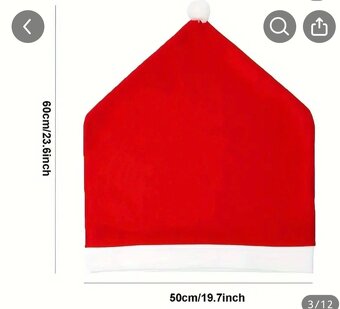 Vianočné poťahy na stoličky 4kusy v balení - 3