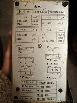 Sovietsky merací prístroj starožitný multimeter μ4317 - 3