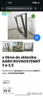 Predám 2x nový rám okien na skleník - 3