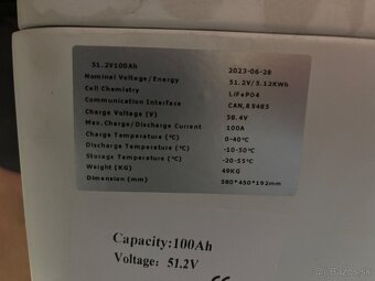 Lifepo4 bateria 51.2v 100ah 3ks - 3