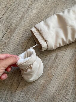 Béžový prechodný overal s medvedíkom veľ. 74 - 3