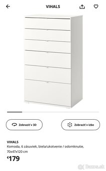 Predám komodu VIHALS z IKEA - 3