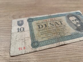 bankovka 10 Ks 1943 Ťš8 Neperforovana Slovenský štát - 3