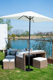 Balkónový set Merano - hnedý - 3