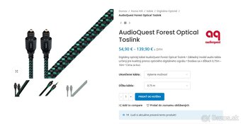 Audioquest Forest 0,75 m - optický kabel Toslink - 3