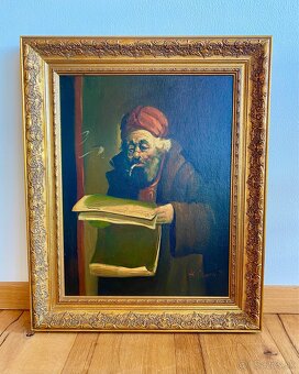 Starý krásný obraz, olejomalba na plátně - 3