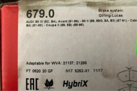 Nové Brzdové obloženie - platničky FRI.TECH 679.0 pre AUDI - 3
