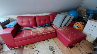 Kožený gauč nepoužívaný - 3