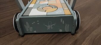 Drevený vozík s kockami Little Dutch - 3