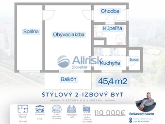 Rezervované Štýlový 2-izbový byt na sídlisku Adama Traja - 3