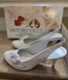 Dámske biele topánky 37 svadobné - 3