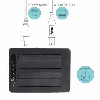 i-tec USB 3.0 SATA HDD Clone Docking Station U3CLONEDOCK - 3