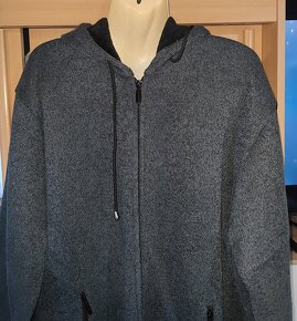 mäkkučký teplý pánsky kabát s kapucňou XL - 3