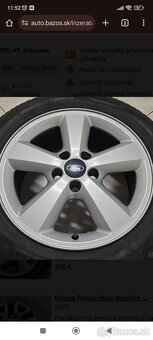 Predám originálne hliníkové disky zn. FORD r16 + letné pneu - 3