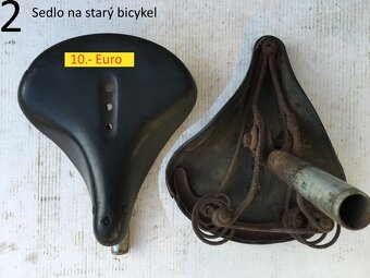 Kožené sedlo na starý bicykel - 3